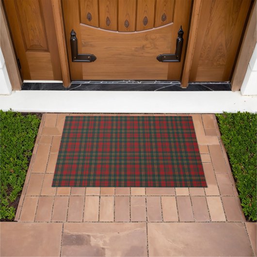 Rood en groen tartan ruit deurmat (Buiten)