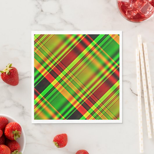 Rood en groen Tartan Servetten (Insitu)