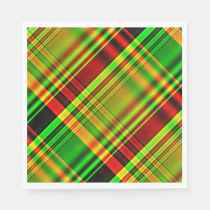 Rood en groen Tartan Servetten