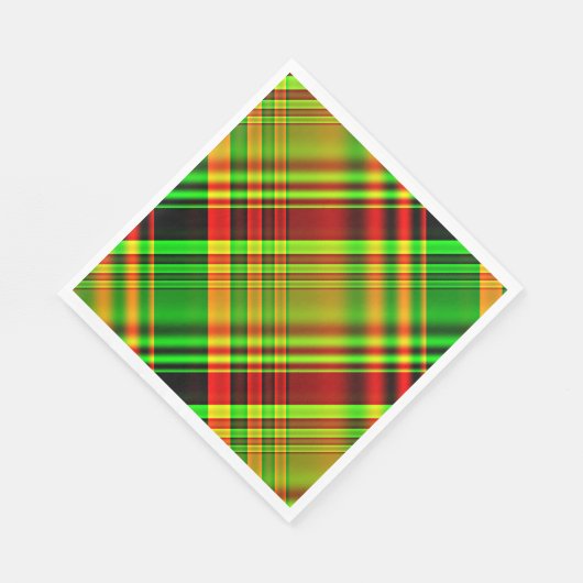 Rood en groen Tartan Servetten (Hoek)