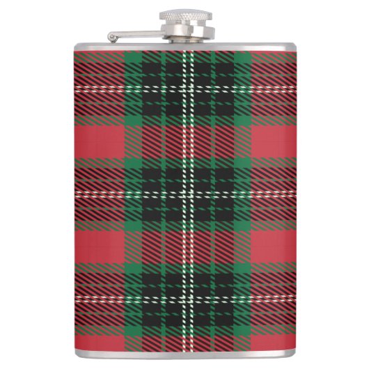 Rood- en Groen Tartanflesje Heupfles (Voorkant)