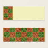 Rood en Groen Tegel Art Pattern Label Mini Visitekaartjes (Voorkant /achterkant)