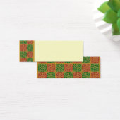 Rood en Groen Tegel Art Pattern Label Mini Visitekaartjes (Bureau)