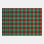 Rood en groen vakantie geruite inpakpapier vellen (Voorkant 3)