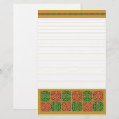 Rood en groen vakantie Stationery Lined Briefpapier (Voorkant / Achterkant)
