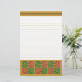 Rood en groen vakantie Stationery Lined Briefpapier (Staand voorkant)