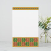 Rood en Groen Vakantiepatroon Briefpapier (Staand voorkant)