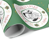 Rood en groen van Santa Persoonlijke Kerstmis Cadeaupapier (Rol Hoek)