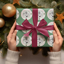 Rood en groen van Santa Persoonlijke Kerstmis Cadeaupapier