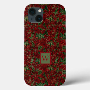Rood en groen vet patroon met Initiaal Case-Mate iPhone Case
