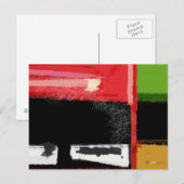 Rood en groen vierkant briefkaart (Voorkant / Achterkant)