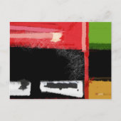 Rood en groen vierkant briefkaart (Voorkant)