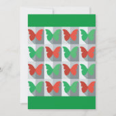 Rood en groen vlinderpatroon kaart (Voorkant)