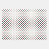 Rood en Groen Vreugde en Polka Dots Kerstmis Inpakpapier Vel (Voorkant 3)
