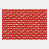 Rood en Groen Vreugde en Polka Dots Kerstmis Inpakpapier Vel (Voorkant)