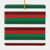 Rood en Groen Vrolijk Kerst Ornament (Achterkant)