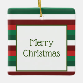 Rood en Groen Vrolijk Kerst Ornament