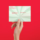 Rood en groen Vrolijk Kerstfeest Retro Foto Feestdagenkaart