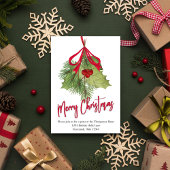 Rood en groen vrolijk kerstfeest Sjabloon Kaart