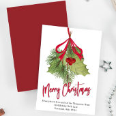 Rood en groen vrolijk kerstfeest Sjabloon Kaart