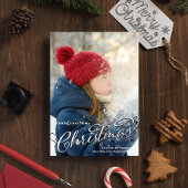 Rood en groen Vrolijk Kerstspel Foto Feestdagenkaart