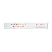 Rood en groen Warm Wishes Wraparound Address Label (Individueel)