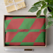 Rood- en Groen Warped Checkerboard Tissuepapier (Geschenk)