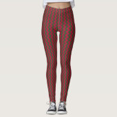 rood en groen zigzag leggings (Voorkant)