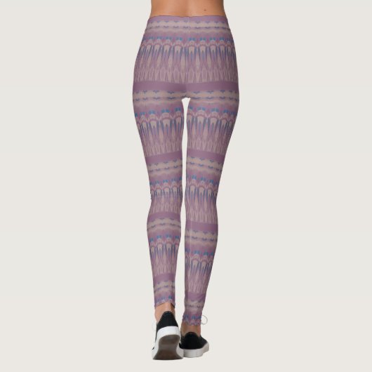 rood en groen zigzagpatroon leggings (Achterkant)