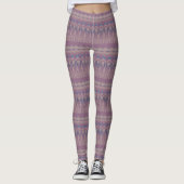 rood en groen zigzagpatroon leggings (Voorkant)
