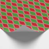 Rood en groen zoet kerstpatroon cadeaupapier (Hoek)