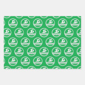 Rood en groen zwemmen en duiken met Kerstmis Inpakpapier Vel (Voorkant 2)