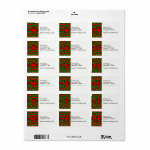 Rood- en Groene 3D-blikjes met kerstmis Etiket (Full Sheet)