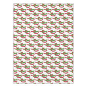 Rood- en Groene Bell Pepper Slices Pizza Topping V Tafelkleed (Voorkant)