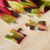 Rood- en groene bladeren legpuzzel (Zijkant)