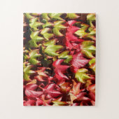 Rood- en groene bladeren legpuzzel (Verticaal)