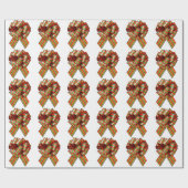 Rood en Groene Bow White Wrapping Paper Cadeaupapier (Vlak)