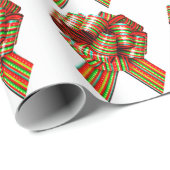 Rood en Groene Bow White Wrapping Paper Cadeaupapier (Rol Hoek)