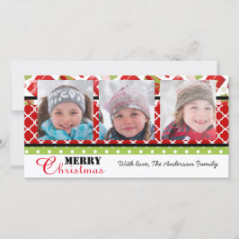 Rood- en Groene cadeautjes - Fotokaart Feestdagenkaart