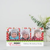 Rood- en Groene cadeautjes - Fotokaart Feestdagenkaart (Staand voorkant)