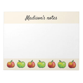 Rood- en groene Cartoon Apple-modellen en aangepas Notitieblok