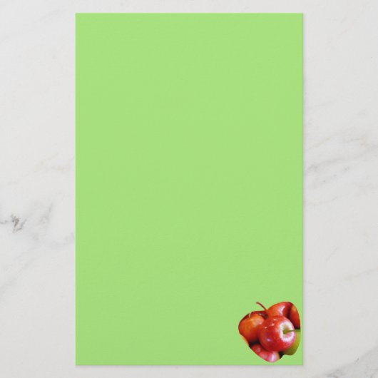 Rood- en Groene Delicious Apples Stationery Briefpapier (Voorkant)
