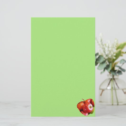 Rood- en Groene Delicious Apples Stationery Briefpapier (Staand voorkant)