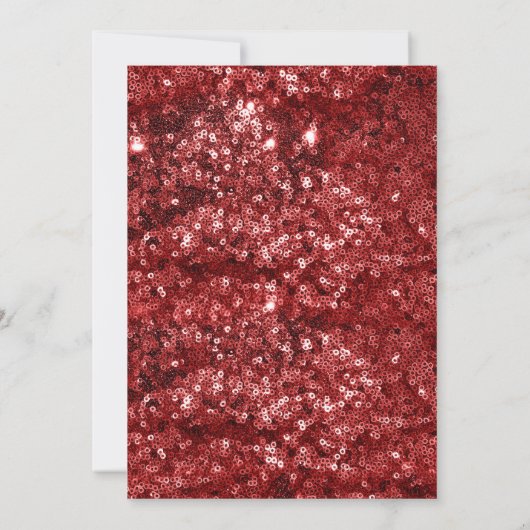 Rood- en groene feestdag Shimmer Birthday Kaart (Achterkant)