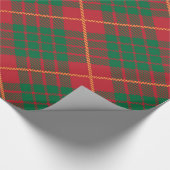 Rood- en groene goudaccenten buffelvlakpatroon cadeaupapier (Hoek)