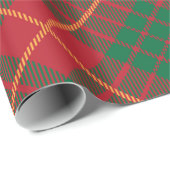 Rood- en groene goudaccenten buffelvlakpatroon cadeaupapier (Rol Hoek)