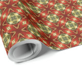 Rood- en groene kerstbellen cadeaupapier (Rol Hoek)