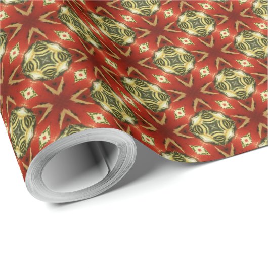 Rood- en groene kerstbellen cadeaupapier (Rol Hoek)