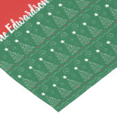 Rood- en groene kerstbomen, naam van de randfamili korte tafelloper (Hoek)