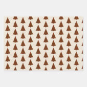 Rood- en groene kerstboom inpakpapier vel (Voorkant)